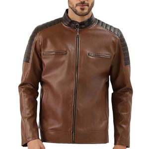 Nouvelle Veste en Cuir de Mouton de Haute Qualité pour Homme, Style Motard Décontracté, Coupe Slim, Imperméable, avec Fermeture Éclair et Tricotée – Collection 2024 - Product Image 1