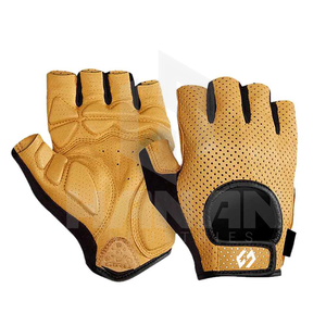 Recién llegado, guantes de ciclismo transpirables de medio dedo, protección de manos de cuero de secado rápido para deportes de invierno, tarifa al por mayor - Product Image 6