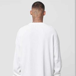 Camiseta térmica de manga larga de punto de gofres de calidad superior para hombre, moda informal, franela activa suave en talla 6XL, suministro ODM - Product Image 3