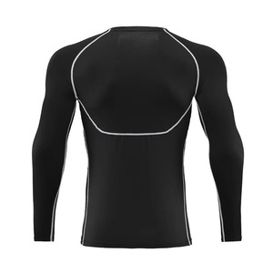 Men's <b>5XL</b> Breathable Anti-Bacterial <b>Rash</b> Guard Compression <b>Shirt</b> Gym Training MMA BJJ Sportswear Custom OEM Fitness - Product Image 2