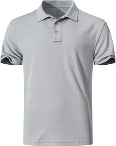 T-shirts polo de qualité supérieure 100% coton coupe ajustée pour hommes Design exquis respirant Style confortable Jersey à motifs solides - Product Image 3