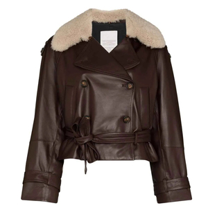 Chaqueta de cuero de mujer más vendida para la temporada de invierno Chaqueta de cuero de mujer de alta calidad - Product Image 2