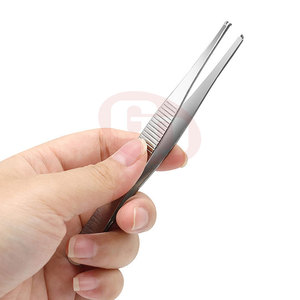 Fórceps de tejido de calidad superior Fórceps de tejido de instrumentos médicos de acero inoxidable estándar recto - Product Image 3