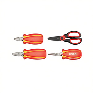 USAG 1000V Electrician <b>Tool</b> <b>Set</b> with Assortment of Pliers Wire Cutters Scissors 4pcs - Product Image 2