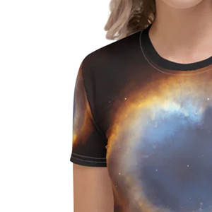 Camiseta de manga corta con transferencia de calor personalizada, camiseta de manga corta transpirable intermitente con logotipo de sublimación para mujer, venta al por mayor - Product Image 5