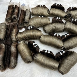 Tonos grises Funmi Egg Curls Super Double CuticleAligned Raw Single Donor Extensiones de cabello Remy vietnamita Tejido de cabello hinchable - Product Image 6