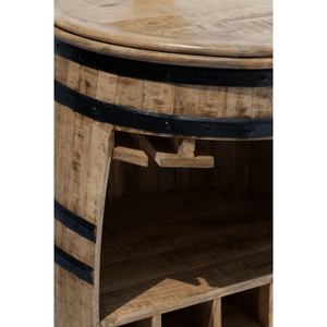 Saylor Industrial Armoire à cocktail en bois 100x65CM - Product Image 4