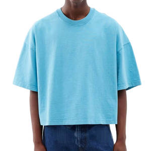 Camiseta de Hombre Extra Grande, Formal, de Punto, 100% Algodón, Lavada, de 230 g/m², con Logotipo Personalizado al por Mayor - Product Image 4