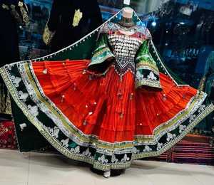 ชุดเดรสสไตล์อัฟกานิสถานแขนยาวสำหรับผู้หญิงเดรสวินเทจของชาวอัฟกานิสถานงานปัก2025คอสูงงานปักลวดลายเรียบง่ายล่าสุดของชนเผ่า - Product Image 2