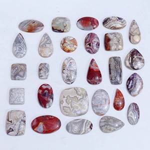 พลอยอาเกตทรงหลวมลายลูกไม้ธรรมชาติสุดสวยอัญมณีหลวมแบบด้านรูปร่างผสมขนาดอัญมณีหลวมสำหรับใช้ทำเครื่องประดับ - Product Image 2