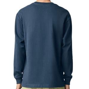 T-shirt classique à manches longues pour homme, col rond, coton, décontracté, minimaliste, streetwear - Product Image 6