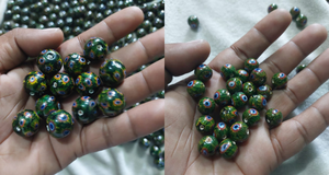 เก่า,วินเทจธีมลูกปัดแก้วสีเขียวเหมาะสำหรับร้านค้าลูกปัดและนักออกแบบเครื่องประดับ - Product Image 2