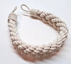 Attache de rideau en corde de coton tressée : Décoration nautique, Fait main - Product Image 2