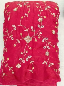 Space <b>silk</b> fabric Make to fancy saree , dress , lehenga fabric material - Product Image 5