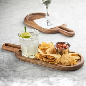 Set of wood <b>platter</b> tray dining serve ware <b>wooden</b> <b>serving</b> <b>platters</b> with handle from top manufacturer - Product Image 5