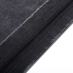 Meilleure vente 100% coton biologique T-shirt pour homme délavé à l'acide 240 grammes Tissu tricoté à motif solide surdimensionné - Product Image 2