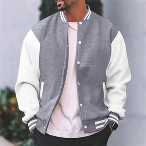 Veste universitaire pour hommes manches en cuir véritable et laine mélangée Letterman Boys College Varsity Jackets XS-5XL - Product Image 5