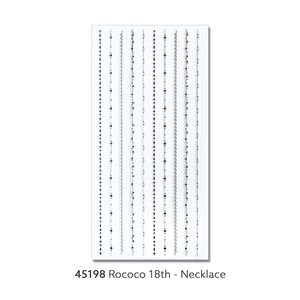 Rococó 18th Basic 3D Relieve Nail Stickers Luxury Gold & Silver Foil Line Design Korea OEM ODM Product Stickers & Decals - Product Image 1