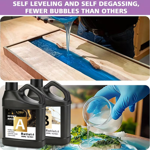 Kit de Resina Epoxi Transparente LEQU de 500 ml, Adhesivo AB para Moldeo, Recubrimiento, Manualidades y Joyería - Product Image 6