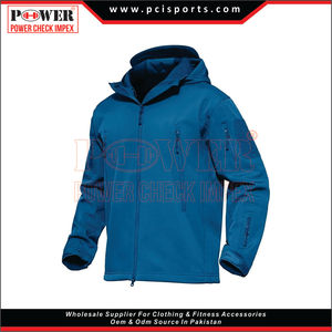 Chaqueta Softshell de lana para senderismo de entrenamiento táctico personalizado de invierno, chaqueta acolchada de talla grande para exteriores para hombre - Product Image 5
