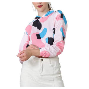 Sudadera Corta de Invierno Personalizada de Alta Calidad para Mujer, Sudadera con Capucha Cómoda y Transpirable con Hombros Caídos, Colores Personalizados - Product Image 1