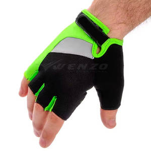 ถุงมือปั่นจักรยานหนังครึ่งนิ้วคุณภาพสูงราคาประหยัดจากปากีสถาน ระบายอากาศได้ดี น้ำหนักเบา ถุงมือแข่งรถ ออกแบบตามสั่ง - Product Image 3
