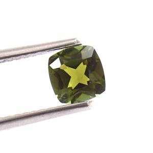 Pierre précieuse naturelle tourmaline verte taille coussin 0,60 ct de qualité supérieure, marque SGM, origine AF, pour la fabrication de bijoux - Product Image 3