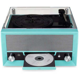 All-In-One Turntable with <b>CD</b> <b>Player</b>, FM Radio, <b>Bluetooth</b>, Aux-In, & USB - Product Image 2