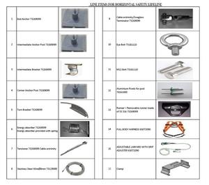 ระบบป้องกันการตกจากหลังคาพร้อมตัวล็อคแบบเชื่อมต่อเร็ว ปรับความยาวได้ รับน้ำหนัก 100 กก. โครงสร้างเหล็ก/สแตนเลส - Product Image 2