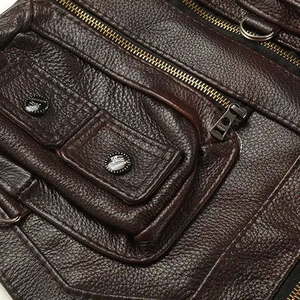 Nuevo Chaleco de Motociclista de Cuero de Alta Calidad Super Rider, Precio al por Mayor, Chaleco de Cuero para Motociclistas para Hombre - Product Image 3