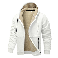 Fait en usine direct hommes à capuche veste d'hiver pull Sherpa doublure en fourrure fermeture éclair élégant chaleur pull à la mode