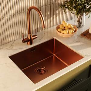 Copper <b>Kitchen</b> Sink Modern Design Customizable Durable Luxurious Functional High-End Premium - Product Image 3