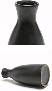Bouteille de <span class=keywords><strong>vin</strong></span> en céramique noire rétro faite à la main en porcelaine Sake Pot Cruet avec Crock - Product Image 3