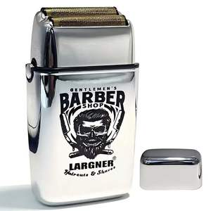 Afeitadora Eléctrica de Doble Lámina para Hombre, Recortadora de Barba y Vello con Alimentación USB, Velocidades Ajustables, Afeitado de Doble Cuchilla para Rostro - Product Image 5