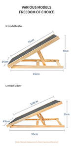 Rampe d'escalier pour animaux de compagnie en bois moderne et durable, personnalisée, pour lits hauts - Product Image 6
