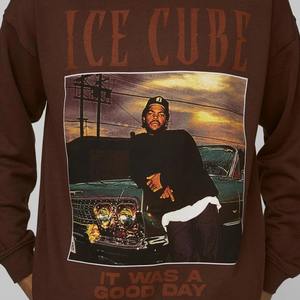 OEM Plain Dropped hombro manga larga algodón mezclado sudadera de los hombres logotipo personalizado DTF impreso cuello redondo sudaderas - Product Image 4