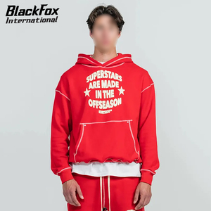 Short à capuche avec logo personnalisé pour hommes, ensemble de jogging, nouveau style du meilleur fournisseur, ensemble deux pièces court et sweat à capuche à impression bouffante - Product Image 6