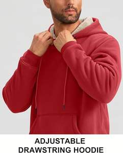 For <b>Men</b> And Women <b>Sherpa</b> Hoodie Hoodies Athletic Sweatshirts in Customized Color. - Product Image 5