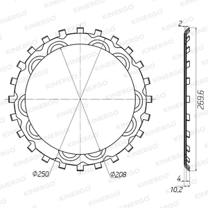 แผ่นคลัตช์ FZF08F1 สำหรับ ZF 6HP26, ขนาด 260 มม. - Product Image 2