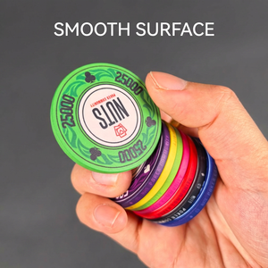 Fichas de Póker Personalizadas <span class=keywords><strong>NUTS</strong></span> Bounty de Superficie Lisa de 39 mm, Cerámica Premium, Denominación de Alto Valor para Torneos de Texas Hold'em - Product Image 2