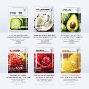 Masque facial OEM hydratant au thé vert et au charbon de bois, anti-acné, éclaircissant et réparateur, aux extraits de cerise, rose rouge et fraise - Product Image 5