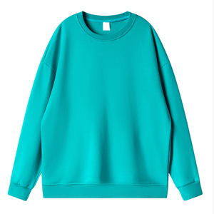 Pull couleur bleu foncé surdimensionné poids lourd unisexe plaine Sweat Shirt Sport de plein air Streetwear garçon fille DDP expédition - Product Image 3