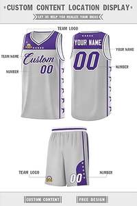 Conjuntos de Uniformes de Baloncesto, Últimos Modelos al por Mayor, Uniforme de Baloncesto Personalizado para Hombre, Ropa de Baloncesto Cómoda y Personalizada - Product Image 3