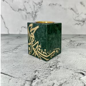 Ensemble de porte-encens religieux en bois de mangue avec calligraphie arabe de Prisma Designs, design moyen-oriental, faible MOQ, cadeau - Product Image 1