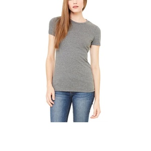 เสื้อยืดครอปสำหรับผู้หญิงผ้าฝ้าย5% สแปนเด็กซ์ลำลองคอขนาดใหญ่พิเศษเข้ารูปทรงสั้นขนาดใหญ่ปักลายตัวอักษรสีทึบ95% - Product Image 2