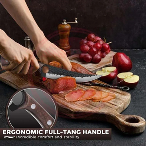 Cuchillo de Deshuesar Damasco Hecho a Mano con Mango de Madera de Agarre Cómodo, Cuchillo de Chef de Acero Inoxidable en Venta - Product Image 5