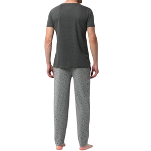 Pyjama à capuche en sublimation pour hommes, 100% coton, respirant, séchage rapide, ensemble de vêtements de nuit OEM, confortable, doux, vêtements de détente en vrac - Product Image 3