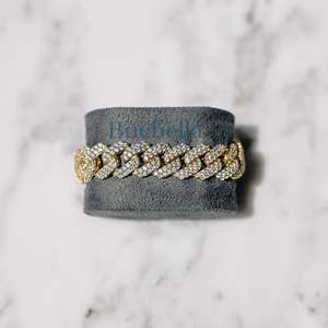 Joyería fina de Hip Hop 15mm 18K chapado en oro plata esterlina 925 VVS moissanite diamante Iced Out Prong Cuban Link pulsera para hombres - Product Image 3