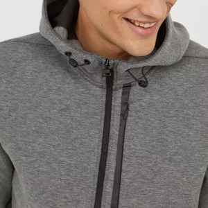 ชุดวิ่งออกกำลังกายสำหรับผู้ชายชุดกีฬาผ้าโพลีเอสเตอร์มีซิปเต็มชุดออกกำลังกายแบบลำลองโลโก้ออกแบบได้ตามต้องการ - Product Image 5