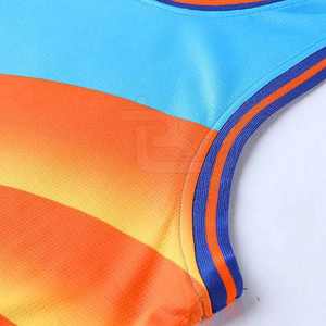 เครื่องแบบบาสเก็ตบอลแห้งเร็วใส่ได้ทั้งชายและหญิงผ้าโพลีเอสเตอร์100% แบบปรับแต่งได้สำหรับฤดูร้อนขนาดใหญ่พิเศษ - Product Image 3